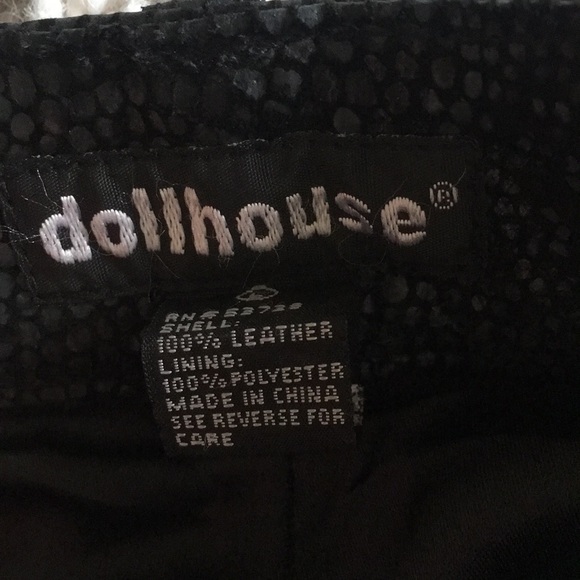 Dollhouse Pants & Jumpsuits Dollhouse Genuine Black Leather Pants